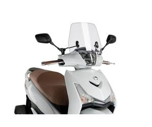 Puig 3685W Carenabrises Trafic et Urban bulle aérodynamique urbaine en polycarbonate de 3 mm avec profil arrondi et protection contre le vent pour la conduite quotidienne, Transparent