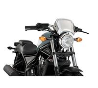 Puig 3701P Plaque Frontale ALU légère avec Fonction Saute-Vent et Support numéro pour Style Sportif et Protection, Argent