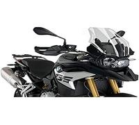 Puig 3769W Bulle Touring haut et aérodynamique en acrylique CN de 4 mm avec profil arrondi, zone supérieure plate et déflecteurs améliorant la protection, Transparent