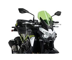 Puig 3841V Naked New Generation Touring Touring et aérodynamique en Acrylique de 3 mm avec Prise d’air Centrale Qui améliore la Protection et réduit Les turbulences, Vert
