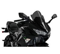 Puig 3881F Bulle Z-Racing aérodynamique et sportive en acrylique de 3 mm avec double hauteur et canaux latéraux améliorant protection et stabilité, Fumé foncé