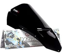 Puig 4110N Bulle Z-Racing aérodynamique et sportive en acrylique de 3 mm avec double hauteur et canaux latéraux améliorant protection et stabilité, Noir