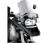 Puig 4331W Bulle Touring haut et aérodynamique en acrylique CN de 4 mm avec profil arrondi, zone supérieure plate et déflecteurs améliorant la protection, Transparent