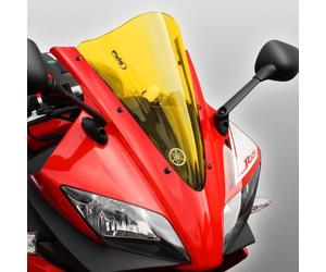Puig 4637G Bulle Racing et aérodynamique en acrylique de 3 mm avec double hauteur qui améliore la protection du casque et la stabilité à haute vitesse, Jaune