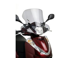 Puig 4874H City Touring Saute-Vent pour Scooter avec Protection renforcée Contre Le Vent et Les Conditions urbaines exigeantes, Fumé