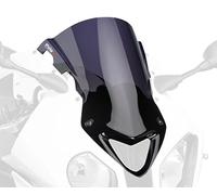 Puig 5205F Bulle Z-Racing aérodynamique et sportive en acrylique de 3 mm avec double hauteur et canaux latéraux améliorant protection et stabilité, Fumé foncé