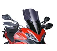 Puig 5250F Bulle Touring Plus extra haute et aérodynamique en acrylique haute résistance avec profil arrondi maximisant la protection et le confort sur route, Fumé Foncé