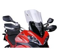 Puig 5250H Bulle Touring Plus extra haute et aérodynamique en acrylique haute résistance avec profil arrondi maximisant la protection et le confort sur route, Fumé