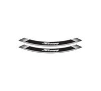 Puig 5559B Bandes adhésives en arc en PVC haute résistance avec design large et finition durable pour la personnalisation des jantes, Blanc