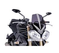 Puig 5658F Pare-Brise pour Triumph Speed Triple Triple 2011-2014/vitesse R 2012-14/Triple/Street 2011-2014 Street Triple R 2011-2014 foncé/Gris fumé Taille M