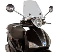 Puig 5672W Carenabrises Trafic et Urban bulle aérodynamique urbaine en polycarbonate de 3 mm avec profil arrondi et protection contre le vent pour la conduite quotidienne, Transparent