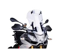 Puig 5852W Visière multiréglable avec vis avec système de fixation par vis et clip-on, fabriquée en matériau résistant de 3 mm pour ajustement aérodynamique, Transparent