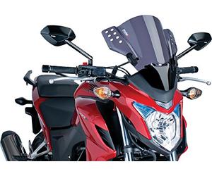 Puig 5881 F Pare-Brise modèle Rafale Universel Transparent/Gris fumée