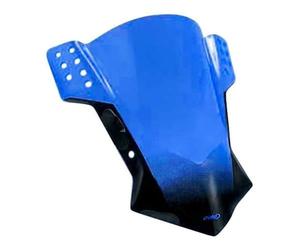 Puig 5881A Saute-vent pour phares non ronds aérodynamique en polycarbonate de 3 mm avec design sportif qui améliore la protection contre le vent et la stabilité, Bleu