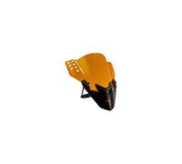 Puig 5881T Saute-vent pour phares non ronds aérodynamique en polycarbonate de 3 mm avec design sportif qui améliore la protection contre le vent et la stabilité, Orange
