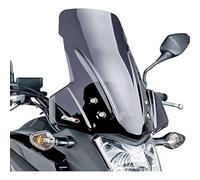 Puig 5992F Bulle Touring haut et aérodynamique en acrylique CN de 4 mm avec profil arrondi, zone supérieure plate et déflecteurs améliorant la protection, Fumé Foncé