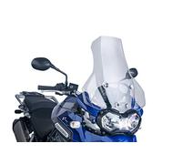 Puig 6000W Bulle Touring haut et aérodynamique en acrylique CN de 4 mm avec profil arrondi, zone supérieure plate et déflecteurs améliorant la protection, Transparent