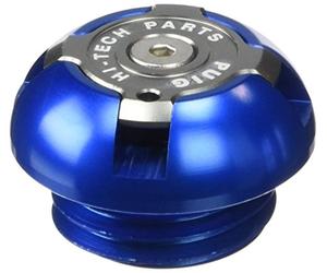 Puig 6157A Bouchon d’huile carter Hi-Tech bleu en aluminium avec fixation sécurisée et design sportif
