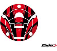 Puig 6304R Protections bouchon de réservoir protection adhésive au design sportif résistante aux impacts, rayures et rayons UV pour améliorer la protection et l’esthétique, Rouge