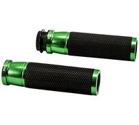 Puig 6326V Poignées avec insert en aluminium anodisé et caoutchouc antidérapant améliorant l’adhérence, le contrôle et le confort de conduite, Vert