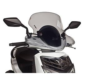 Puig 6370H City Touring saute-vent pour scooter avec protection renforcée contre le vent et les conditions urbaines exigeantes, Fumé