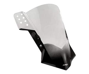 Puig 6409W Saute-vent pour phares non ronds aérodynamique en polycarbonate de 3 mm avec design sportif qui améliore la protection contre le vent et la stabilité, Transparent