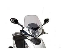 Puig 6411W Trafic and Urban Flyscreen aerodynamic urban polycarbonate screen, 3 mm thick, with rounded profile and wind protection for daily riding, Clear