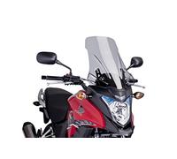 Puig 6480H Bulle Touring haut et aérodynamique en acrylique CN de 4 mm avec profil arrondi, zone supérieure plate et déflecteurs améliorant la protection, Fumé