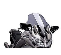 Puig 6483F Bulle Touring haut et aérodynamique en acrylique CN de 4 mm avec profil arrondi, zone supérieure plate et déflecteurs améliorant la protection, Fumé Foncé