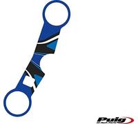 Puig 6937A Autocollants de Protection de té de Fourche Aspect Carbone, résistants aux Chocs, Rayures et Rayons UV, Bleu
