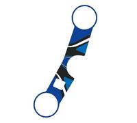 Puig 6940A Autocollants de protection de té de fourche aspect carbone, résistants aux chocs, rayures et rayons UV, Bleu