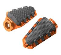 Puig Adaptateurs repose-pieds pilote 7319T – Aluminium anodisé, réglage millimétrique – Orange