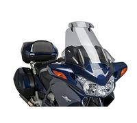 Puig 7591H Bulle Touring avec visière Haute et aérodynamique en Acrylique Haute résistance aux Chocs avec visière réglable Qui améliore la Protection et Le Confort en Conduite, Fumé