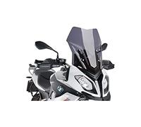 Puig Bulle Touring 7619F – Acrylique CN 4 mm, profil arrondi, zone supérieure plate, Fumé foncé
