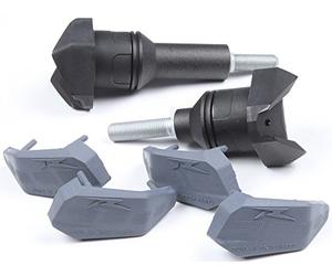 Puig 7724N Protecteurs Moteur R19 avec tampons en Nylon et Design Compact pour Une Protection intégrale du châssis et du Moteur, Noir