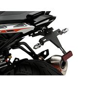 Puig 8728N Supports de Plaque support de plaque en acier et polyamide avec inclinaison réglable, système de fixation sécurisé et design sportif, Noir