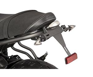 Puig 8733N Supports de Plaque support de plaque en acier et polyamide avec inclinaison réglable, système de fixation sécurisé et design sportif, Noir