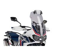 Puig 8906H Bulle Touring avec visière haute et aérodynamique en acrylique haute résistance aux chocs avec visière réglable qui améliore la protection et le confort en conduite, Fumé