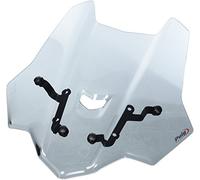 Puig 8917H Bulle Touring haut et aérodynamique en acrylique CN de 4 mm avec profil arrondi, zone supérieure plate et déflecteurs améliorant la protection, Fumé