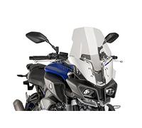 Puig 8918W Bulle Touring Plus extra haute et aérodynamique en acrylique haute résistance avec profil arrondi maximisant la protection et le confort sur route, Transparent