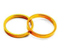Puig 9170O embouts de guidon courts avec anneau en aluminium usiné CNC pour réduction des vibrations et personnalisation, Rouge
