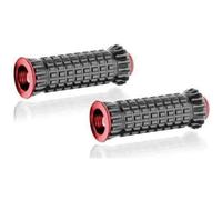 Puig 9193R Adaptateurs de repose-pieds pilote usinés en aluminium avec finition anodisée et réglage millimétrique pour un montage précis, Rouge