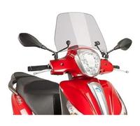Puig 9197H Trafic and Urban Flyscreen aerodynamic urban polycarbonate screen, 3 mm thick, with rounded profile and wind protection for daily riding, Smoke