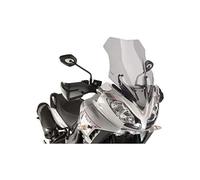 Puig 9200H Bulle Touring haut et aérodynamique en acrylique CN de 4 mm avec profil arrondi, zone supérieure plate et déflecteurs améliorant la protection, Fumé