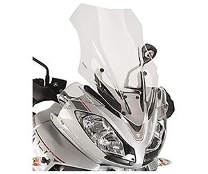 Puig 9200W Bulle Touring haut et aérodynamique en acrylique CN de 4 mm avec profil arrondi, zone supérieure plate et déflecteurs améliorant la protection, Transparent