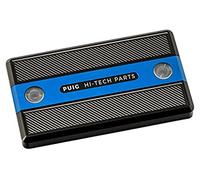 Puig 9270A Couvercle de réservoir de liquide de frein et d’embrayage usiné en aluminium anodisé avec design Hi-Tech pour protection et esthétique, Bleu