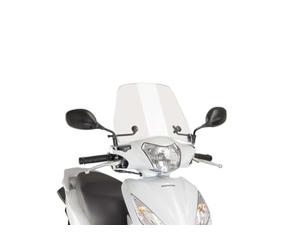Puig 9340W Trafic and Urban Flyscreen aerodynamic urban polycarbonate screen, 3 mm thick, with rounded profile and wind protection for daily riding, Clear