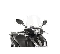 Puig 9384W Trafic and Urban Flyscreen aerodynamic Urban Polycarbonate Screen, 3 mm Thick, with Rounded Profile and Wind Protection for Daily Riding, Clear