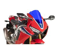 Puig 9407A Bulle Z-Racing aérodynamique et sportive en acrylique de 3 mm avec double hauteur et canaux latéraux améliorant la protection et la stabilité, Bleu