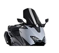Puig 9424N Bulle V-Tech Line Touring en acrylique de 4 mm avec design aérodynamique anguleux pour une protection maximale et une réduction des turbulences, Noir